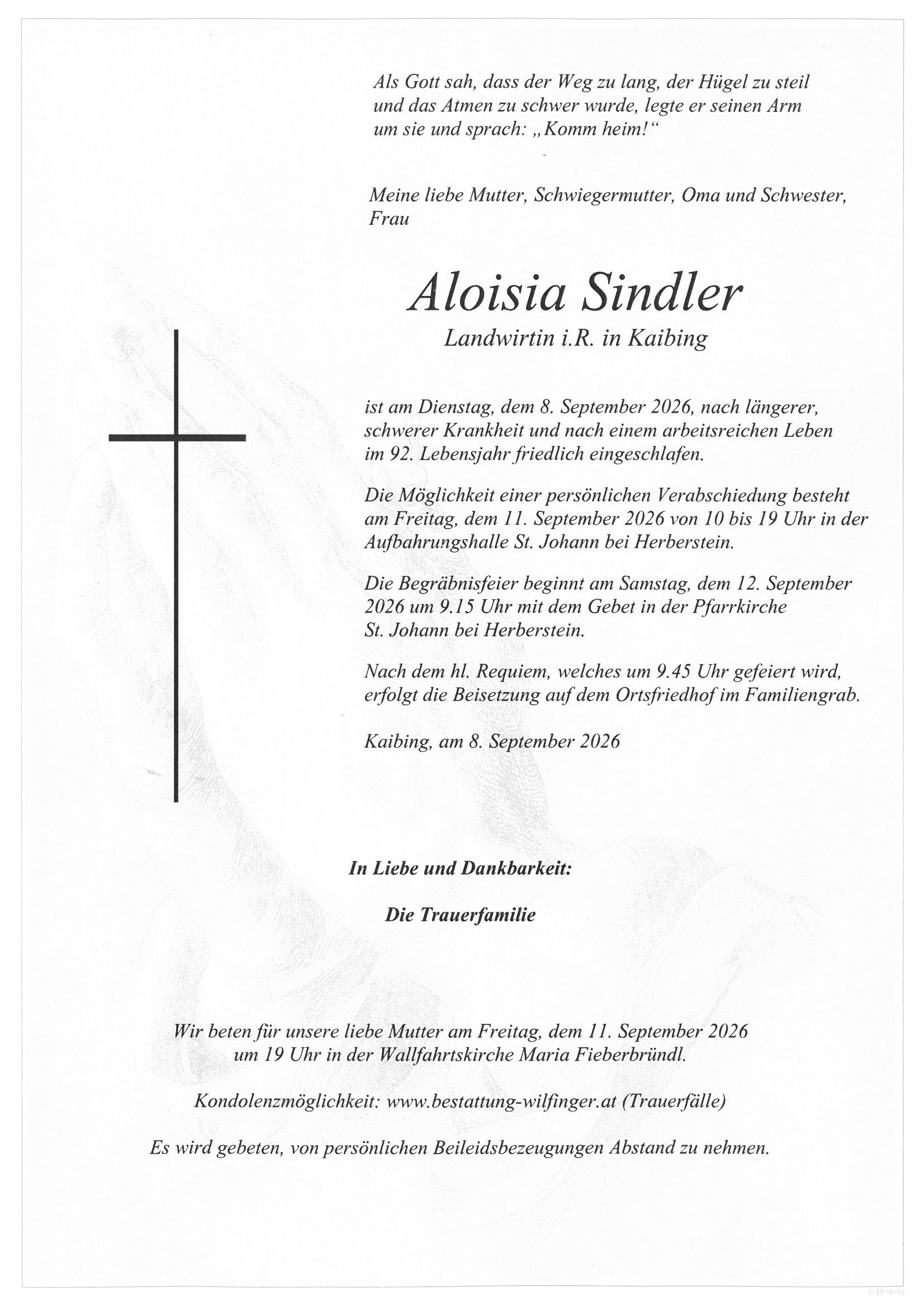 Parte Sindler Aloisia